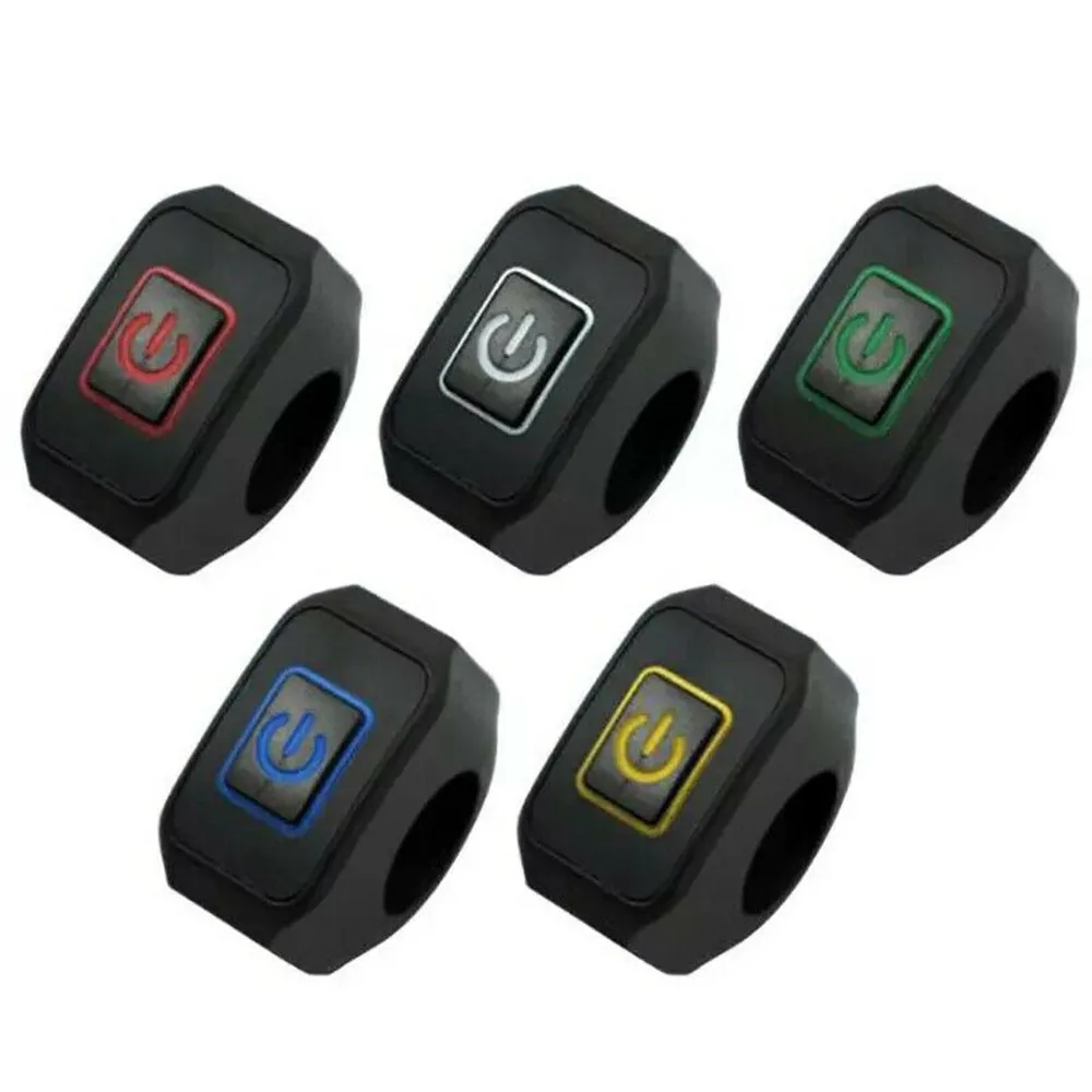 

Motorcycle Handlebar Flameout Switch ON OFF Power Button Electric Star DC12V/10A Black Universal