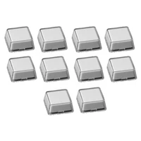 10pcs transparent keycaps double layer keycaps removable paper relegendable clips protection switch silicone