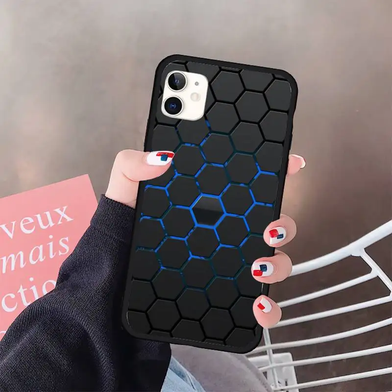 

Hexagonal lattice Phone Case for iPhone 11 12 pro XS MAX 8 7 6 6S Plus X 5S SE 2020 XR