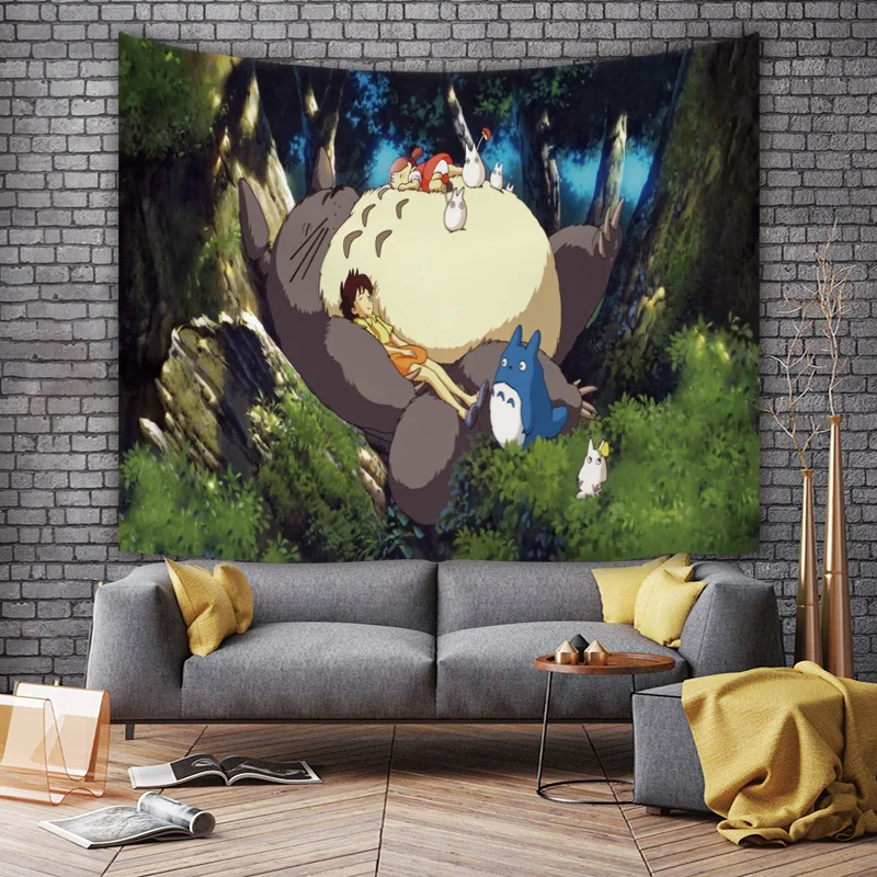 

Cute Cartoon Animals Hanging Cloth Dormitory Bedside Background Cloth Bedroom Decoration Tapestry Large Size Cute Wall Cloth