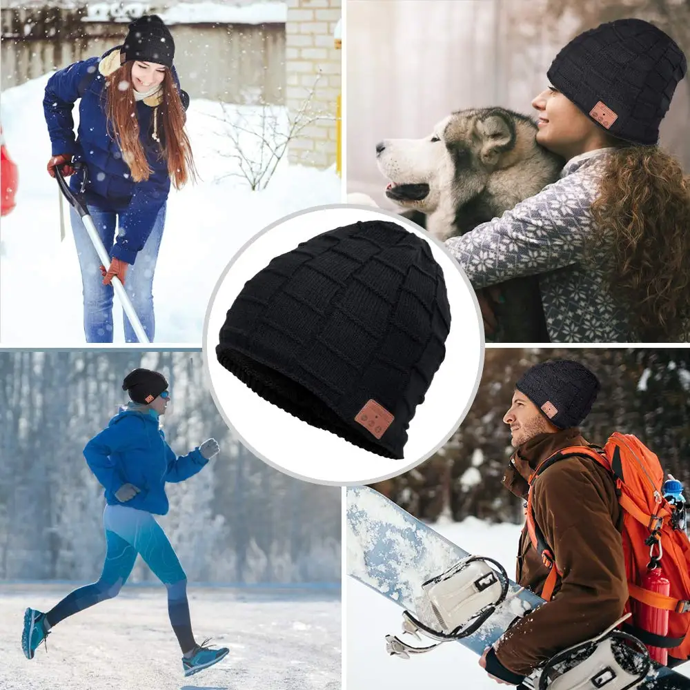 Беспроводная смарт гарнитура Bluetooth 4 2 шапка наушники модный музыкальный плеер