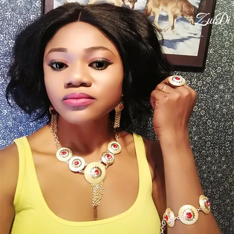 

ZuoDi 2019 Fashion African Brida Jewelry Sets Dubai Gold-colorful Jewelry Sets Wholesale nigerian Women wedding Jewelry set