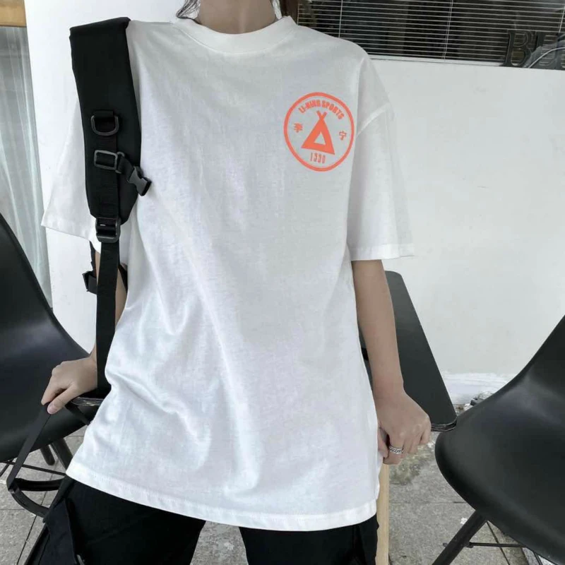 Женская футболка в стиле хип хоп Повседневная Свободная с коротким рукавом и