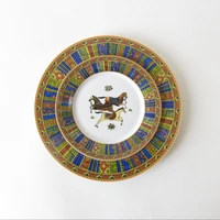 ancient running horse decorative ceramic assiette retro artistic souvenir home restaurant luxury serving plates