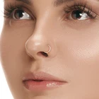 Кольцо для пирсинга носа AIDE S925 женское, Ювелирное Украшение для тела из стерлингового серебра, маленький кольца из серебра 925 пробы