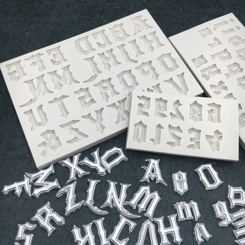 Хэллоуин буквы и цифры формы помадки торты декоративные инструменты силиконовые