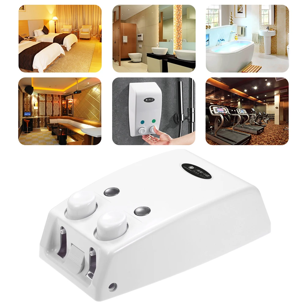 

Wall-mounted Manual Soap Dispenser Double Cleanser Washroom Lotion Dispenser for Bathroom Restroom Hotel 400ml*2
