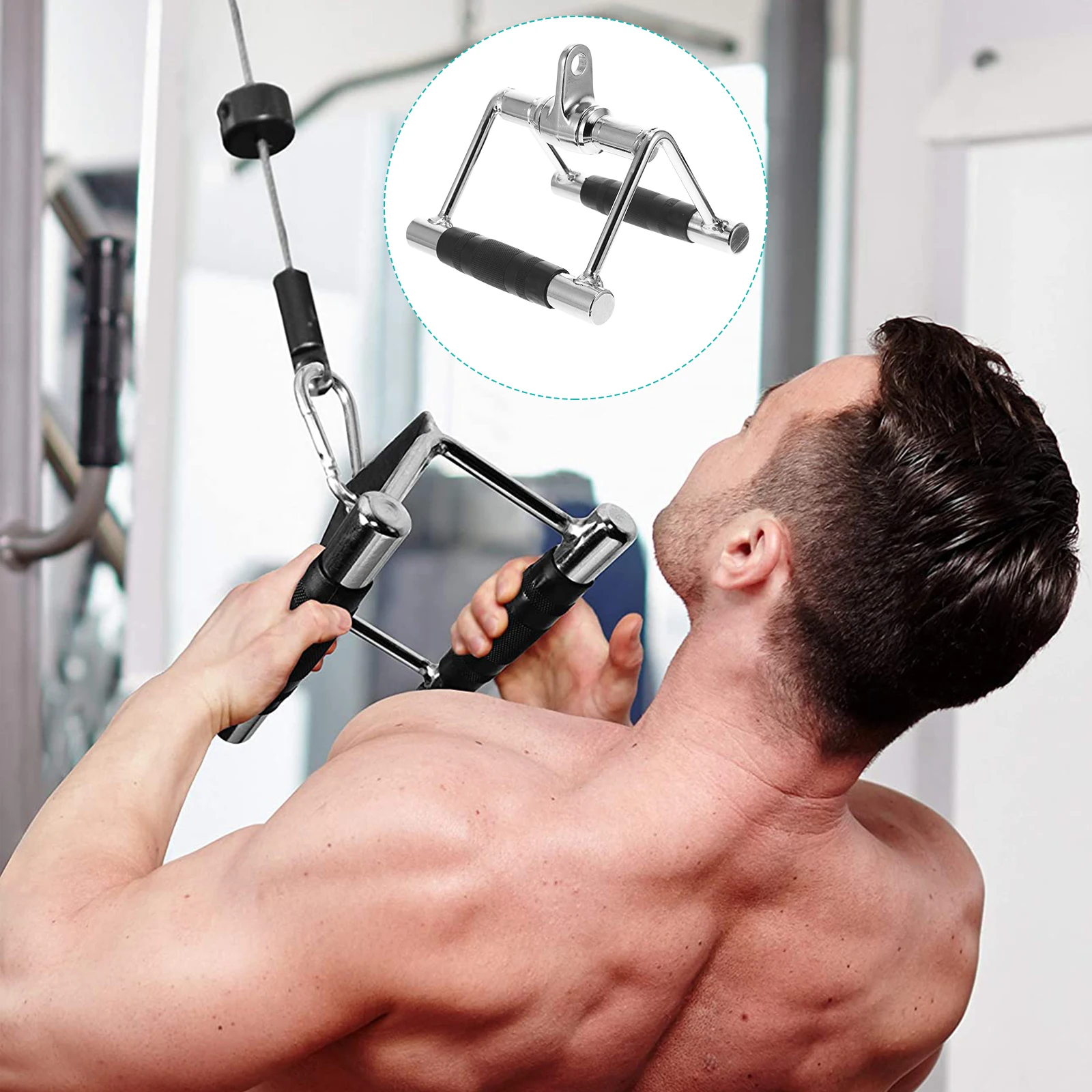 

1Pc Fitness Pull Bar Steel Back Tension Lever Pull Rod Practical Pull Down Bar