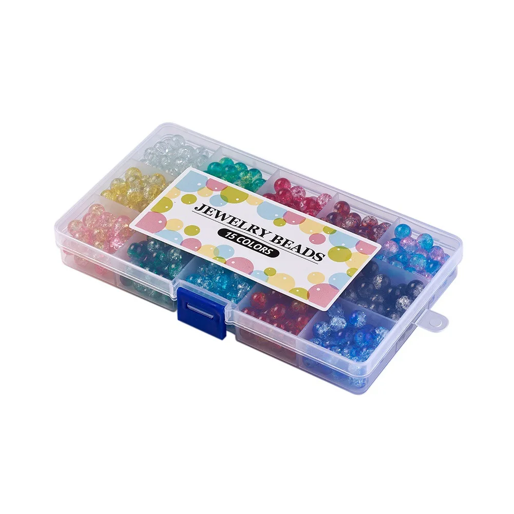 450 шт./кор. девушка DIY Подвеска для браслета ожерелья бисерами из окрашенным