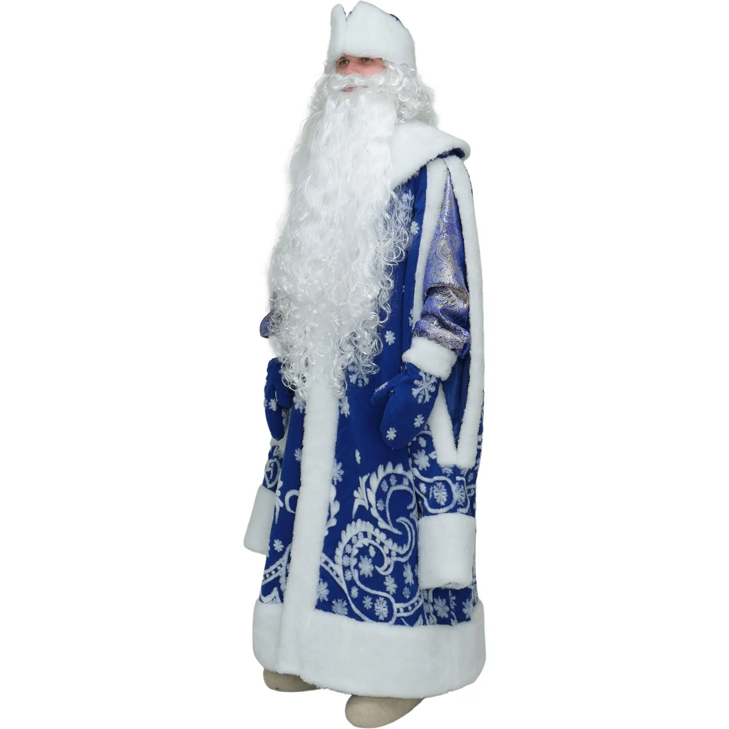 Костюм Дед Мороз Боярский синий сделано в России | Тематическая одежда и униформа
