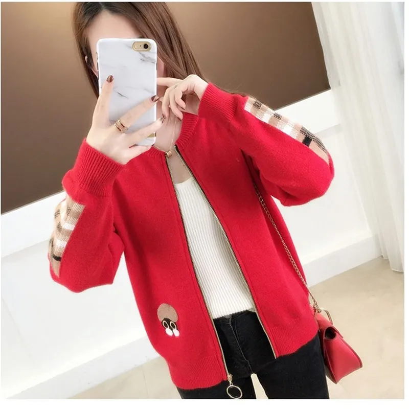 2021 Spring Autumn Short Knit Cardigan Women's Sweater Jacket Korean Loose All-match Female Knitted Warm Sweaters Casual Tops |