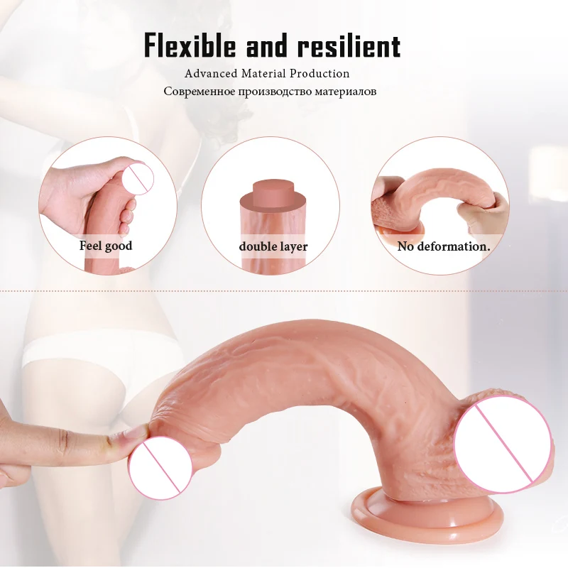 Реалистичный фаллоимитатор женский анальный вагинальный оргазм большой пенис