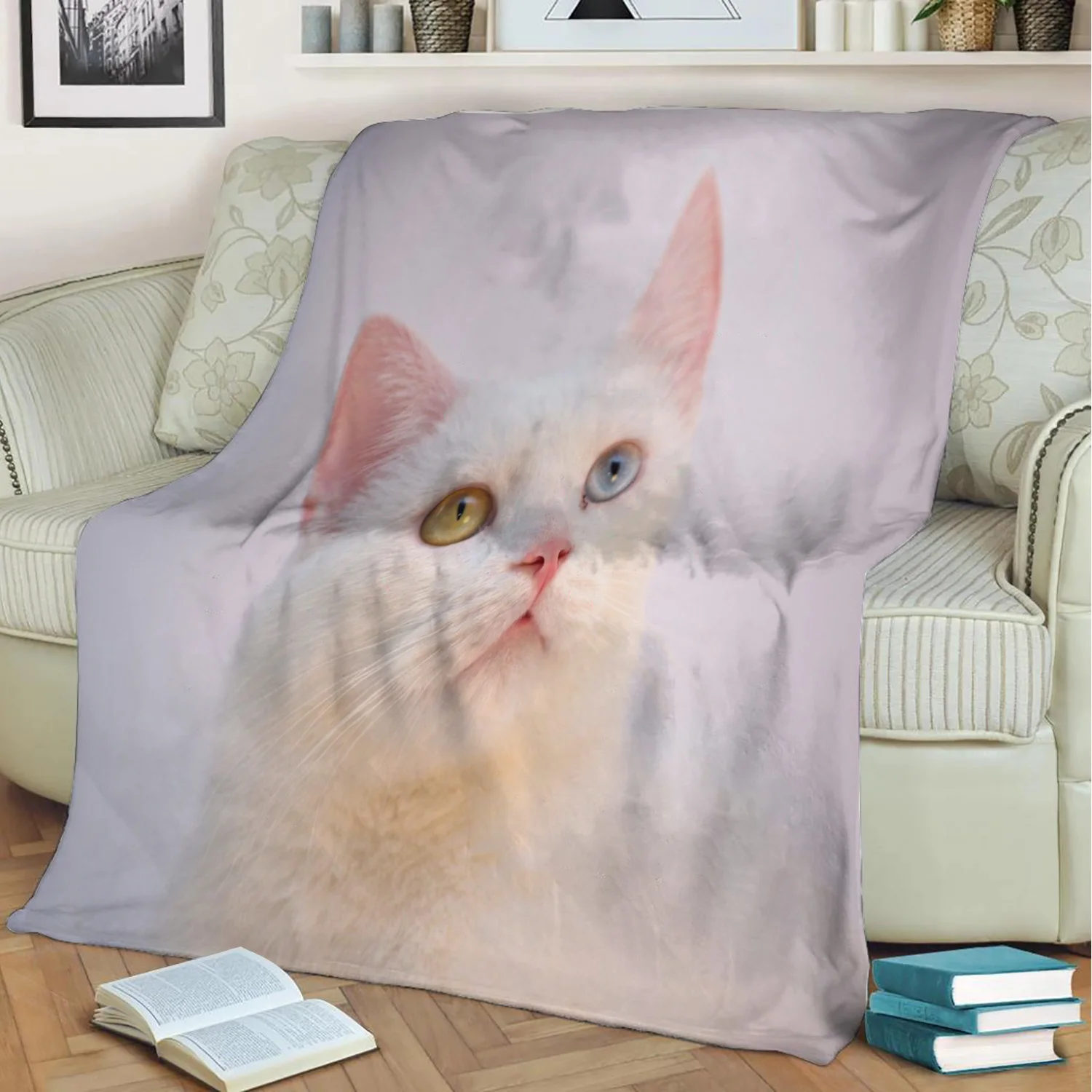 

Красивое фланелевое одеяло в виде кошки с 3D принтом, сохраняющее тепло диван, детское одеяло, домашний декор, текстиль, подарок для семьи меч...