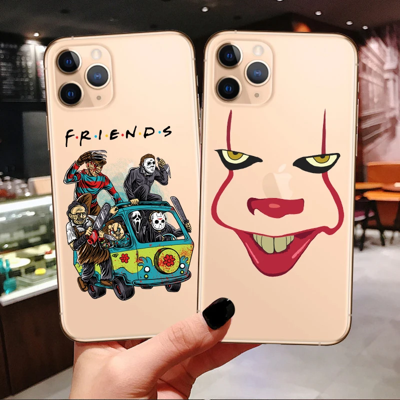 Michael Myers Jason Voorhees Halloween Friend Tv Show Horror Character Pennywise Soft Case For iPhone 11 Pro Max XR xs Max X 7 8