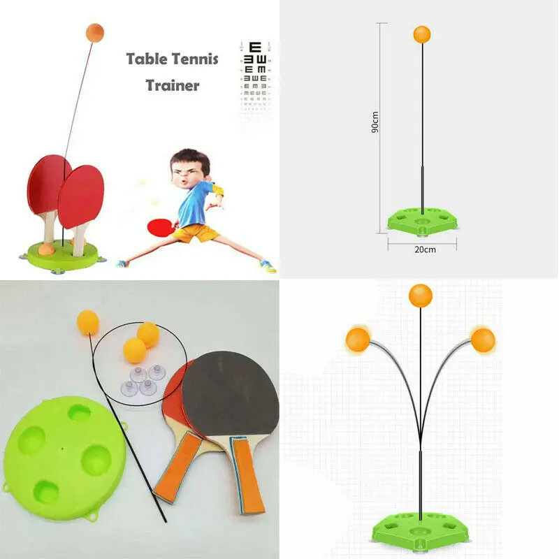 Портативный тренажер для настольного тенниса эластичный тренировочный пинг