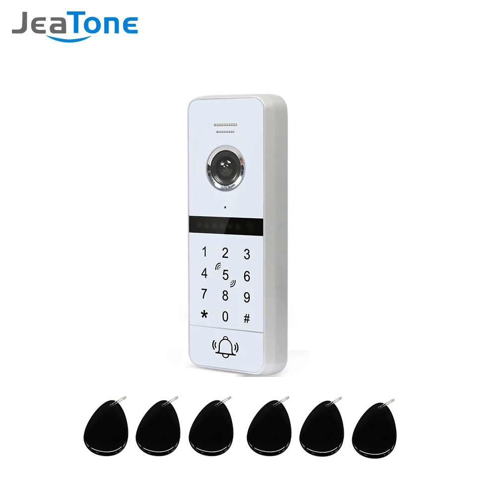JEATONE Wired Full Touch Screen Doorbell Outdoor Unit 960P/1080p Support Password Unlock  Need to Work with IP Wifi Monitor