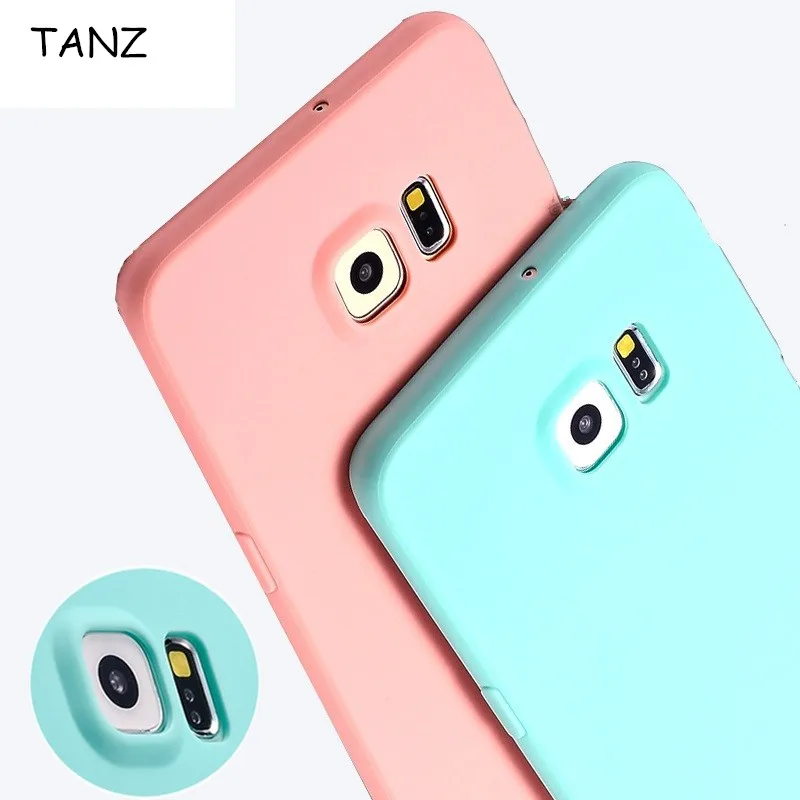 TANZ карамельный цвет Мягкий ТПУ силиконовый чехол для телефона Samsung Galaxy S6 Edge Plus S3 S4