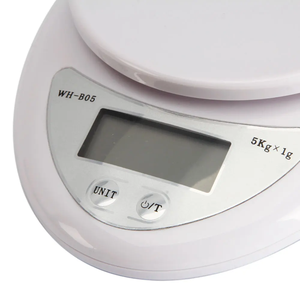 

5Kg/1g Kitchen Mail LCD Digital Scale White TB Sale