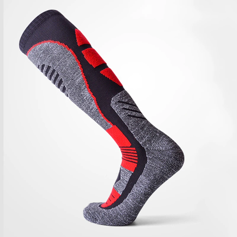 Носки для катания на лыжах хлопковые теплые спортивные носки длиной до середины