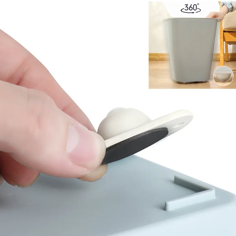 

4Pcs Storage Box Pulley Self Adhesive Casters Wheels Home Toy Portable And Durable Furniture Casters Box's Skateboard Hardware
