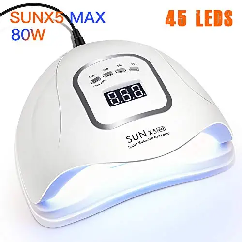 80W SUNX5 MAX 80 Вт УФ-лампа светодиодный светильник для ногтей для всех гелей Гель-лак для ногтей солнечный светильник ЖК-Сушилка для ногтей для маникюра 3 синхронизации лампа для дизайна ногтей - Цвет: 80W SUNX5 MAX