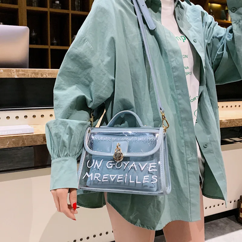 2019 летняя новая женская сумка модная Желейная Сумка для колледжа ветряная