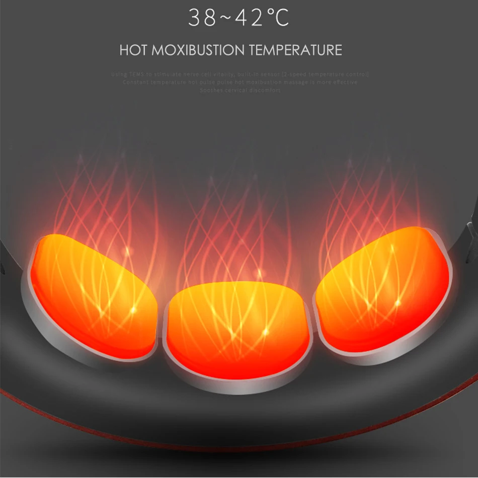 Electric Neck Massager Relief Pain EMS Massage Apparatus Cervical Vertebra Physiotherapy Muscle Stimulator Portable Massger | Красота и