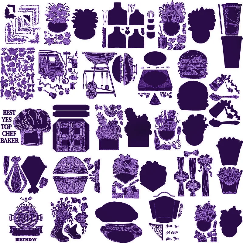 Заманчивая корзина гамбургер картофель фри хот дог пицца шоколад угощение