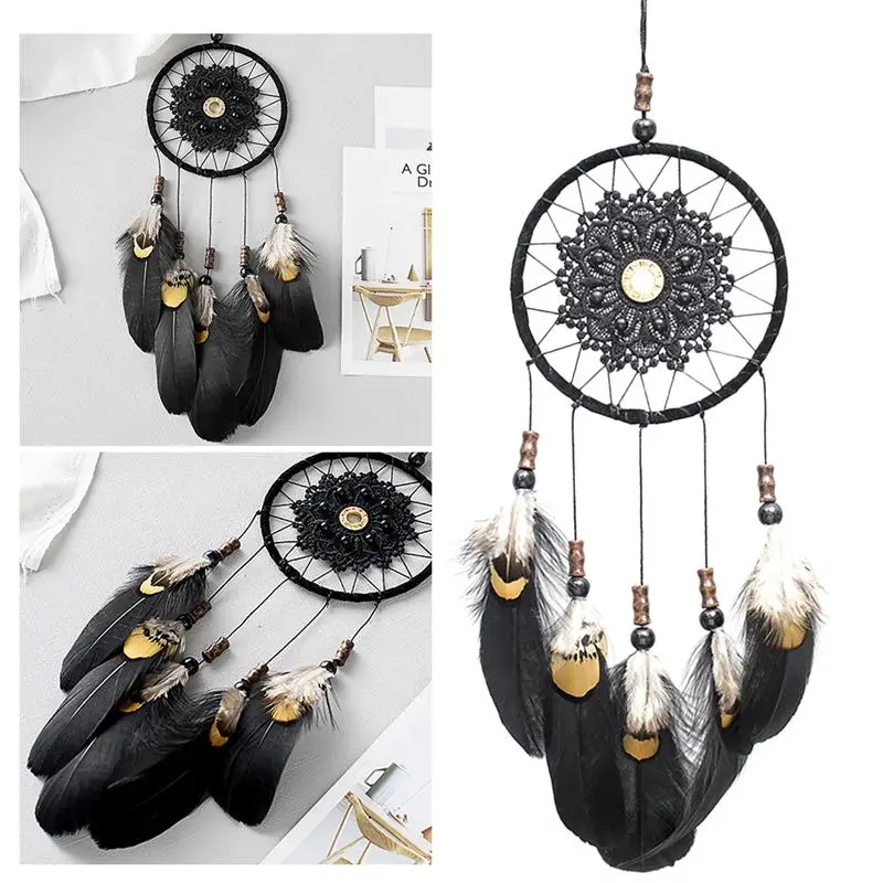 Плетеный Ловец снов в богемном стиле ручной работы синяя подвесная Подвеска