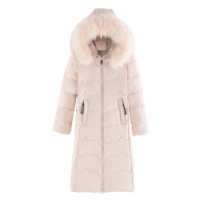 Элегантные парки с длинным рукавом теплая Женская куртка на молнии Офисная