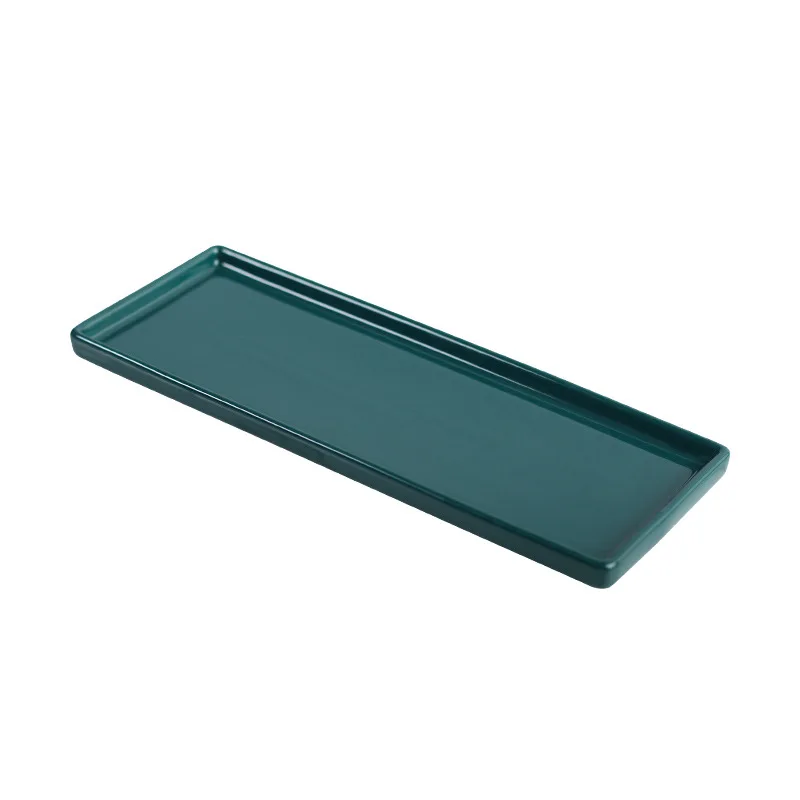 

Porcelain Emerald Ceramic Food Tray Creative Storage Store Toilet Bathroom Supplies Plate Tea