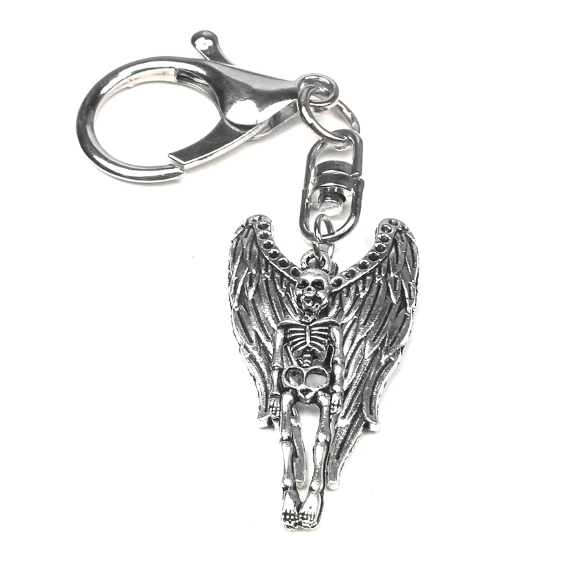 Новый уникальный брелок с крыльями скелета кулон креативный Модный Ювелирный