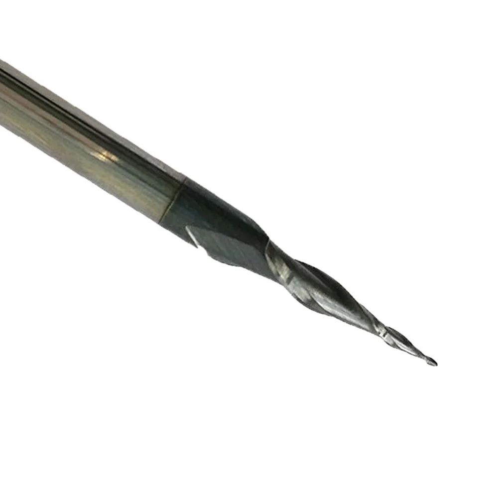 Твердосплавная коническая фреза HRC55 2 флейты для резки 1 шт. R0.25 1/8 &quotхвостовик