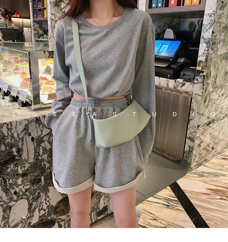 2021 New Tidal PU Soft Leather Underarm Bag Stick Bag Shoulder Sloping Bag Fashion Women's Bag Handbag Bag