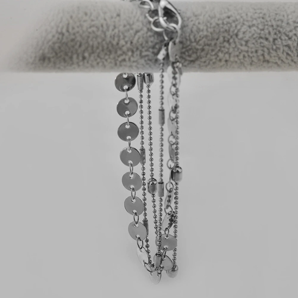 2 шт. модные браслеты из сплава с блестками 3 слоя Очаровательные золотые и