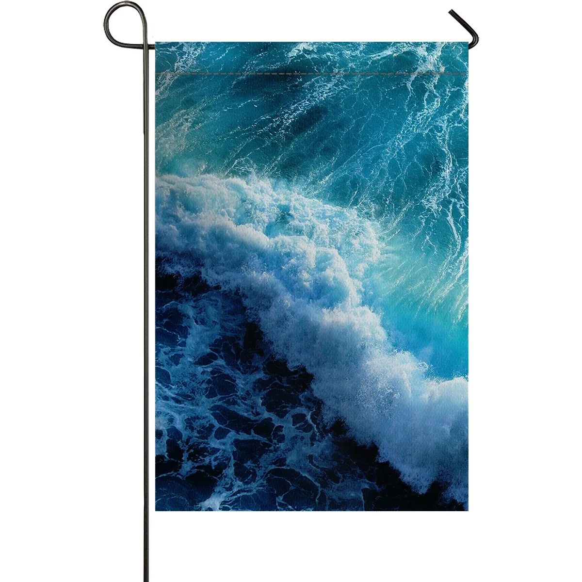 Садовый флаг Голубая морская волна дом односторонний полиэстер для сада