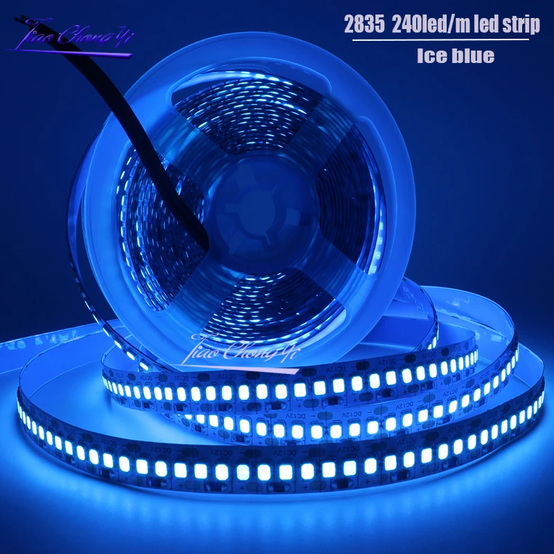 

Ice blue 2835 LED Strip 240LEDs/m DC12V High Brightness Flecible LED light IP20 non-waterproof