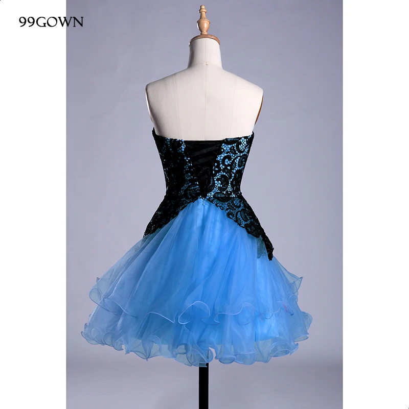 99GOWN Elegant Lace Mini Dress Bridesmaid 2020 Simple Women Wedding Party Strapless Beading Embroidery Homecoming | Свадьбы и