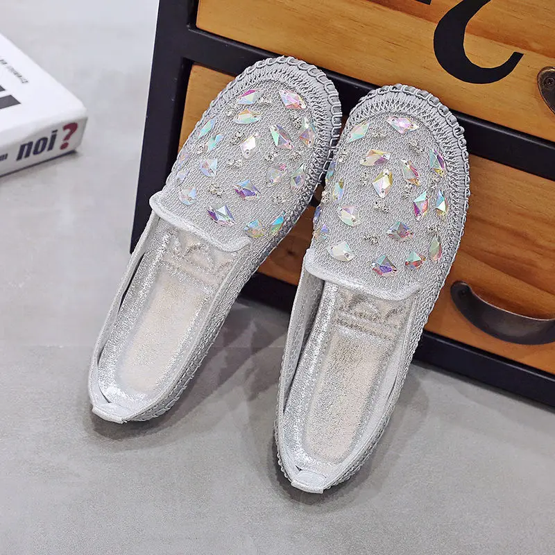 Tennis Shoes For Women Breathable Sneakers 2021 Summer Sports Comfy Jogging Trainers Female Soft Bling Sequins Zapatos De Mujer