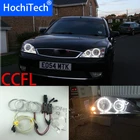 HochiTech для FORD Mondeo MK3 2001-2007, автомобильный Стайлинг, белый 6000K CCFL головной светильник, гало, комплект ангельские глазсветильник