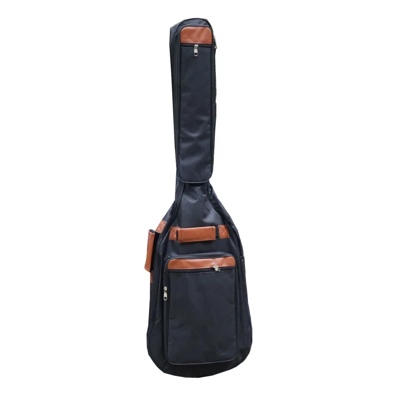 verdicken gitarre fall 8mm elektrische bass taschen 600d wasserdichte rucksäcke gitarre abdeckung mit schulter riemen schwarz handtaschen xa261m