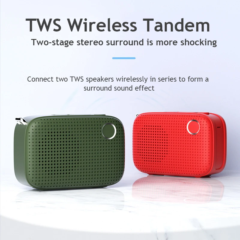 Мини Радио Портативный fm-радио ресивер Bluetooth динамик с стерео объемный громкий