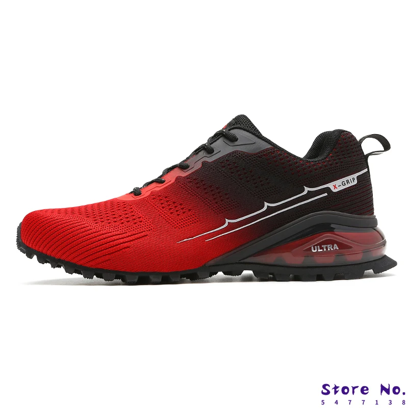 

Large Size 50 Summer Mens Sports Casual Shoes Breathable Red Trekking Mesh Sneakers Outdoor Trail Running Shoes Hiking Light