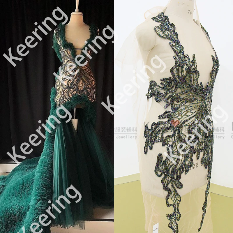 Бабочка бисером Стразы панель для вечернего платья WDP-003 | Дом и сад