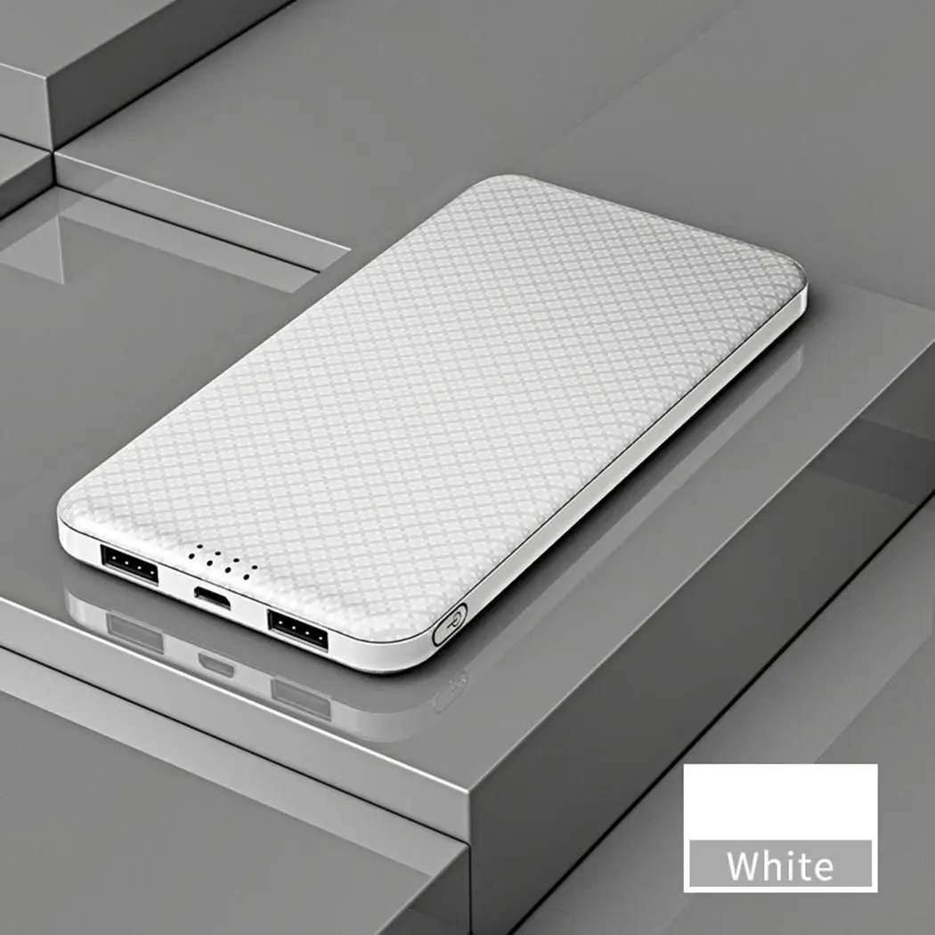 Быстрая зарядка 10000 мАч Внешний аккумулятор ультра тонкий портативный внешний
