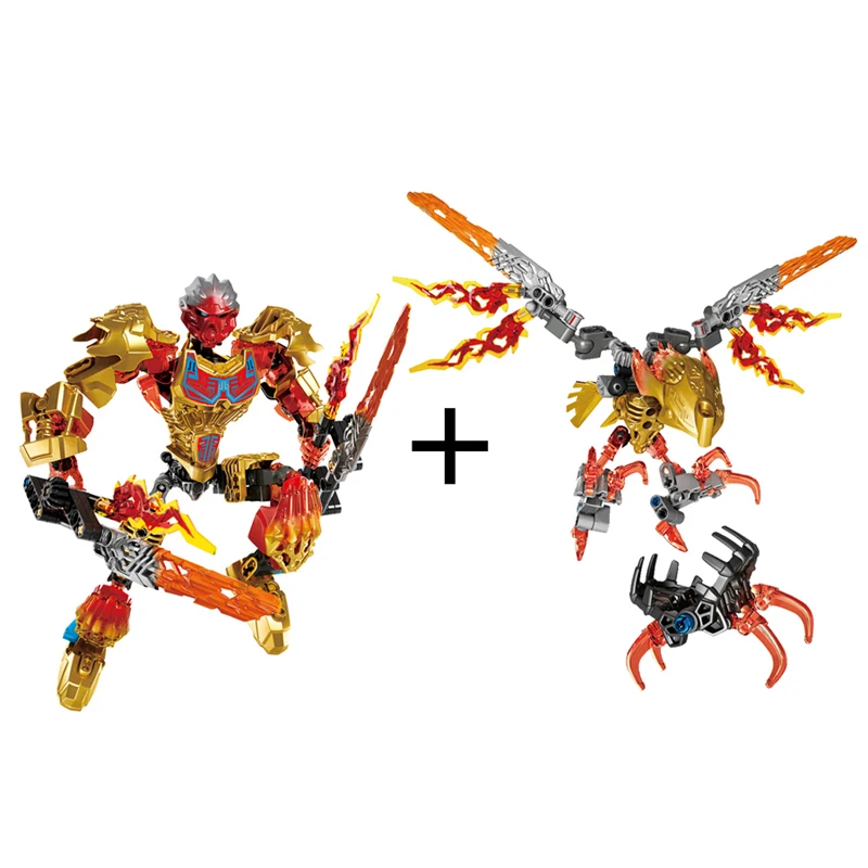 BIONICLE Tahu Ikir фигурки героев строительные блоки игрушки для детей рождественский
