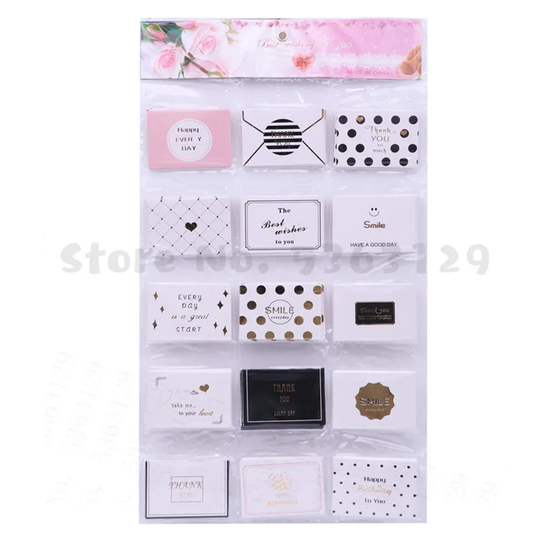 

120 folding cards, Korean creative cards, small cards with holes, simple business messages, thank you card, holiday