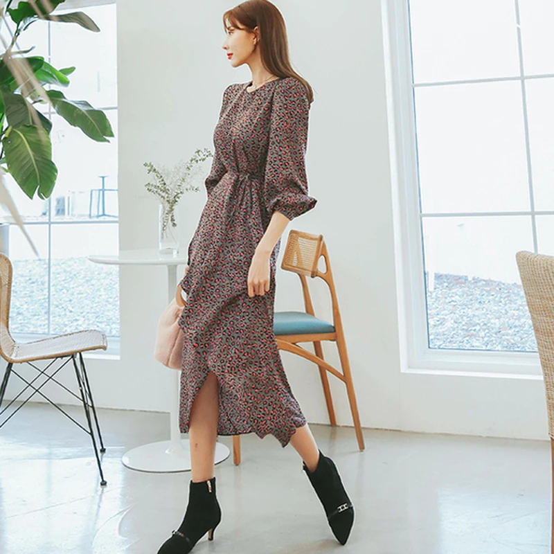 Женское платье с леопардовым принтом Mozuleva Асимметричное Платье макси круглым