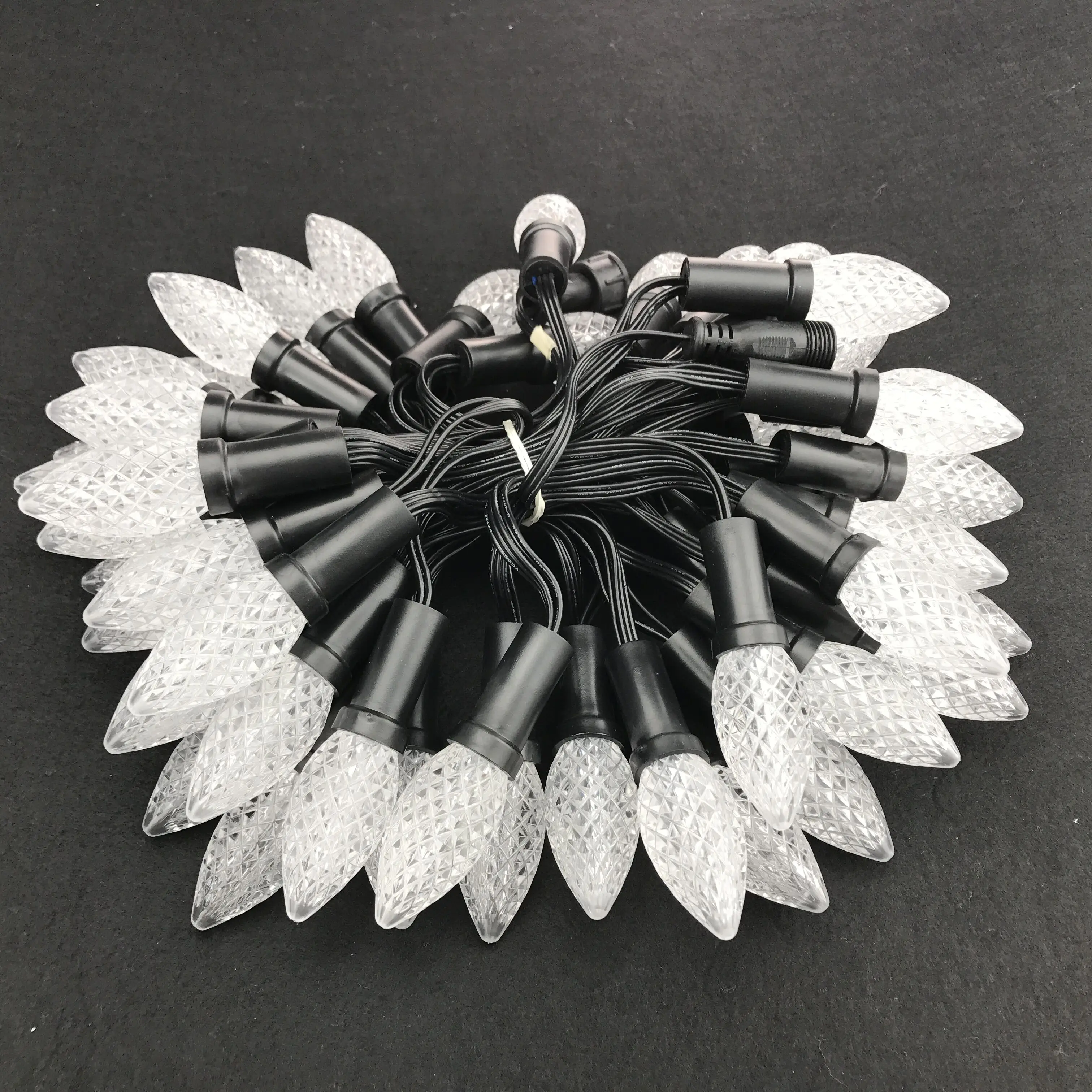 50 узлов Addressable RGB C9 DC12V WS2811 Светодиодный Рождественский Пиксельная светящаяся