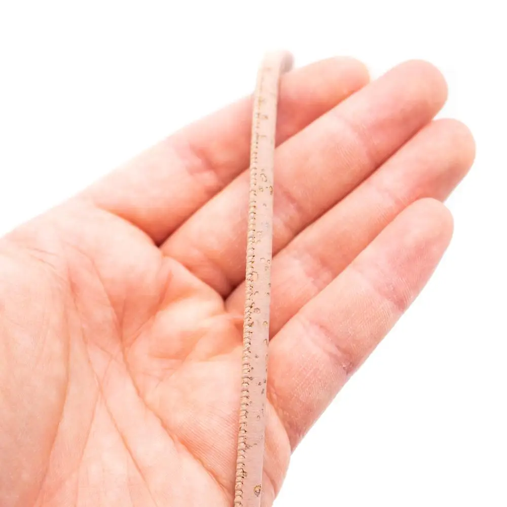 

10meter baby pink color cork cord 5mm round COR-435